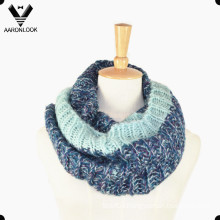 Lady Acrylic Mohair Knitted Circle Scarf